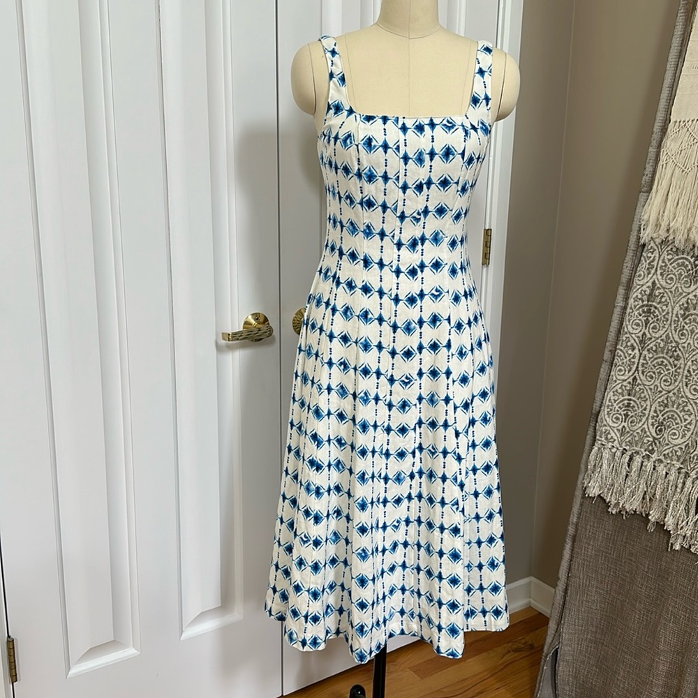 Christian Lacroix linen dress NEW SIZE XS, fits a size 6 dress form perfectly.